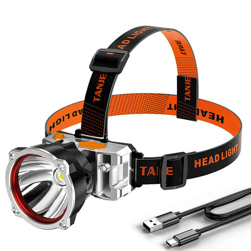 LED Headlamp 800LM Waterproof Camping Hiking Rechargeable Headlight Flashlight