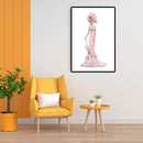 Lady in Pink Dress Oil Paint By Numbers DIY Frameless Drawing Picture Adults Kit