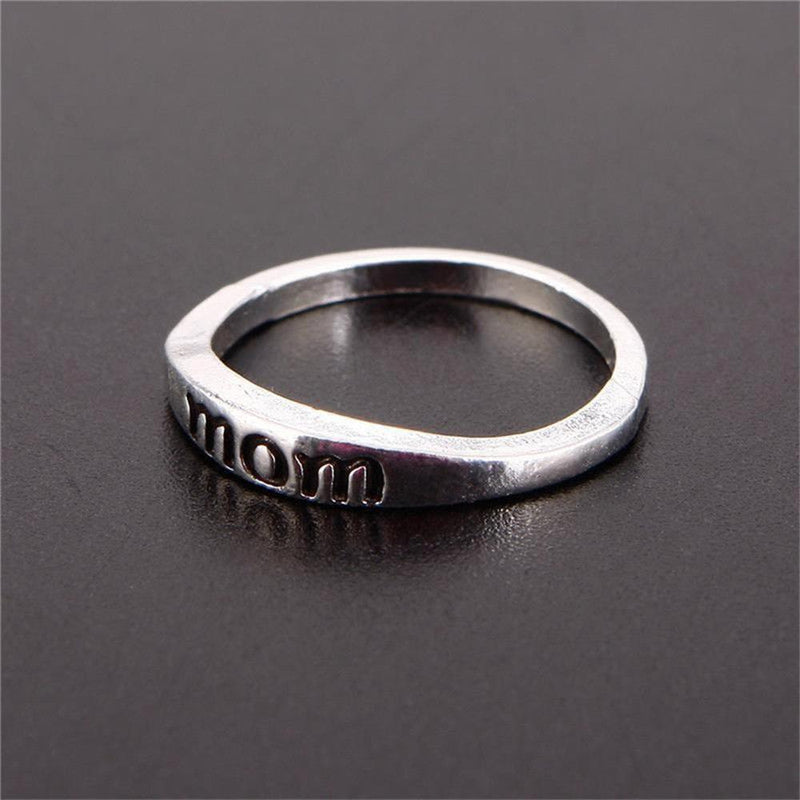 Elegant Wedding Love Women Family Mom Letter Ring Mother's Day Gift Jewelry