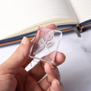 Acrylic Stamp Block Clear Stamping Tool Set with Grid Line Craft (2x7cm)