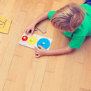 Geometric Hand Grabbing Board Wooden Jigsaw Children Educational Toys (A) Newly