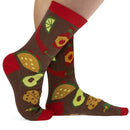 Letter Printing Cotton Calf Length Socks Women Men Warm Crew Socks (Orange)