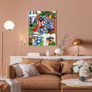 Flower Bird Oil Paint By Numbers DIY Canvas Wall Art Picture Craft Home Decor