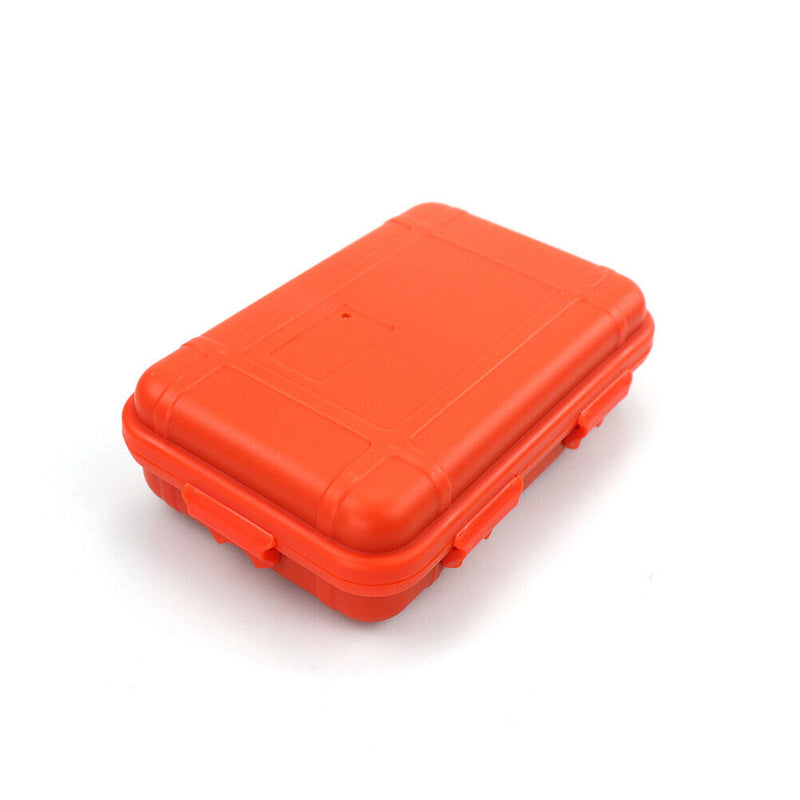 Outdoor Waterproof Sealed Box Shockproof EDC Tools Storage Case (Orange M) Newly