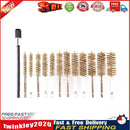 12pcs Electric Impact Drill Hex Shank Brush Car Paint Wire Cleaner (Brass) Newly