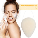 Water Drop Konjac Sponge Cosmetics Puff Facial Cleanser Flutter (White) Newly