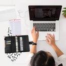 Bill Planner Cover Labels PU A6 Binder Cover Cash Budget Binder Pockets