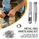 120pcs 10mm Eyelet and Punch Die Tool Set Metal Button Grommet DIY Crafts