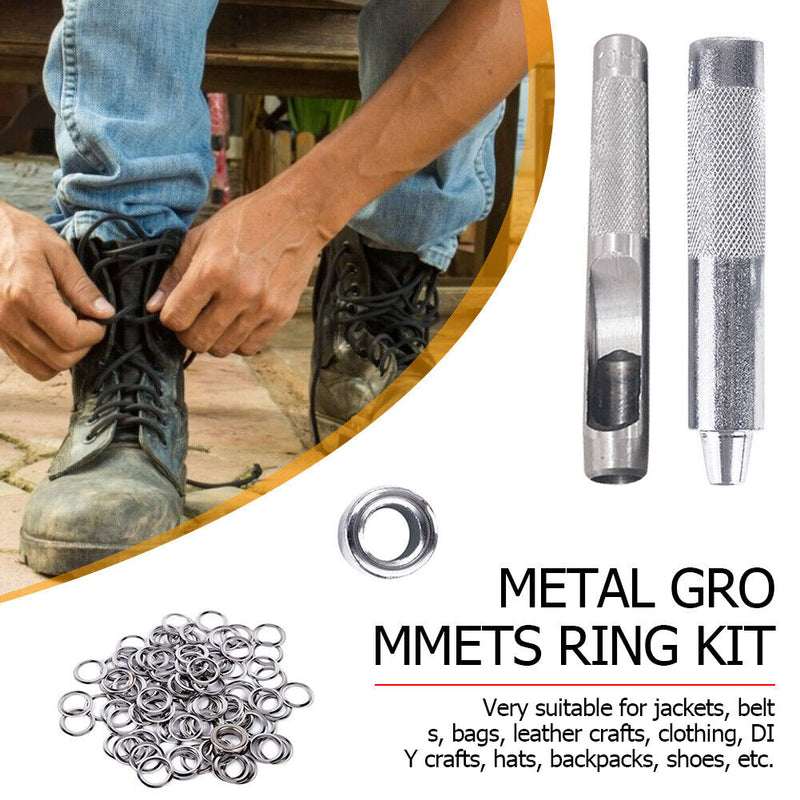 120pcs 10mm Eyelet and Punch Die Tool Set Metal Button Grommet DIY Crafts