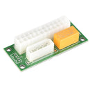 2pcs ATX 24Pin to SATA Molex 4Pin Dual PSU Power Card
