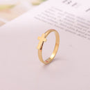 Classic Adjustable Cross Couple Ring Stainless Steel Lover Rings Wedding Jewelry
