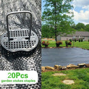 20 Pieces U-Shaped Ground Nails Gaskets for Lawns Fixed Nails U-Shaped Nails
