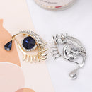 Pendant Imitation Rhinestone Pins Blue Eye Brooch Badge Angel's Tears Pin Clip