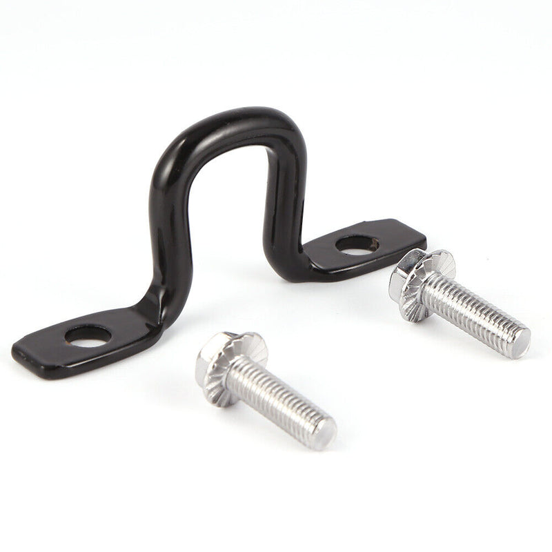 4pcs Pickup Truck Bed Steel Tie Down Anchors with 8 Bolts Universal (Black)