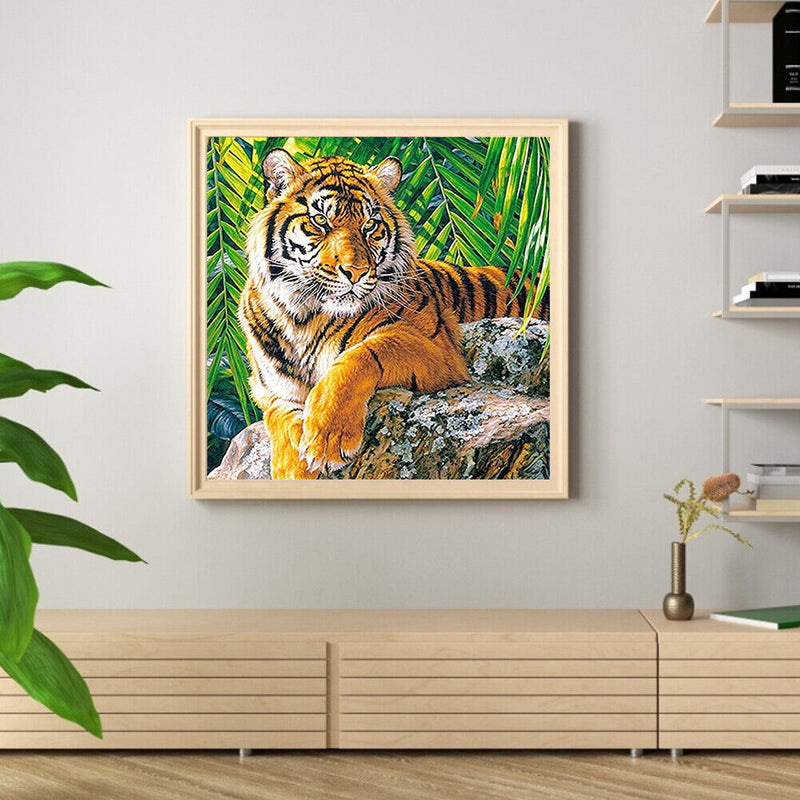 5D DIY diamond painting full circle diamond tiger w798