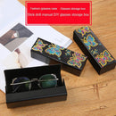 DIY Butterfly Diamond Painting Leather Eye Glasses Box Sunglasses Holder Newly