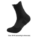 2pcs Professional Men Cycling Sport Socks Basketball Football Sock (Black) Newly