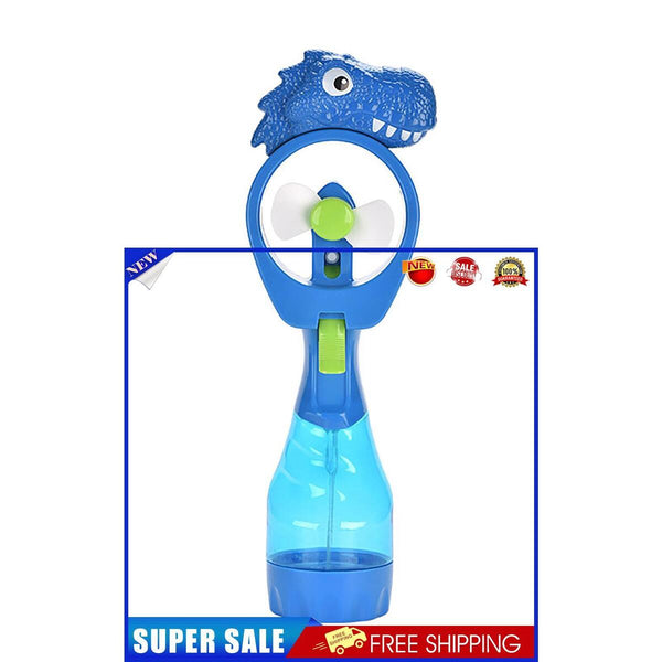 Handheld Spray Fan Comfortable Cool Mist Dinosaur Fan for Kids (Blue)