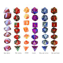 7cps 6 Set Multi Sided Digital Dices Colorful Acrylic Accessories for Board Game