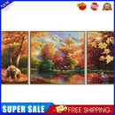 3 Panels Fall Forest Animals Oil Paint By Numbers Kits DIY Wall Art Picture