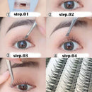 Individual Lashes Short Stem Russian Volume Eyelashes Fishtail Mixed A Shape