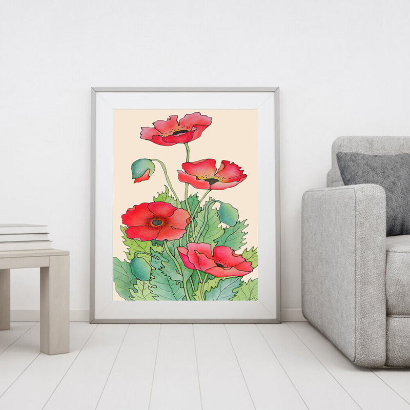 Lotus Acrylic Oil Paint By Numbers Set Canvas Drawing DIY Hand Painted Wall Art