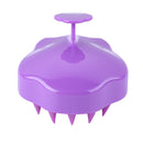 Silicone Hair Washing Comb Brush Head Scalp Massage Brush (Purple) Newly