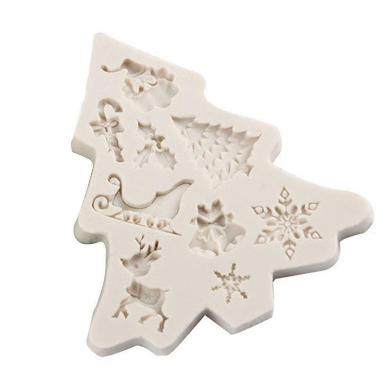 Silicone Fondant Mold Christmas Tree Cake Chocolate Mould g Baking E2N0