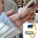 Women Girl Fashion Open Jewelry Finger chain Adjustable Open Ring Dripping oil