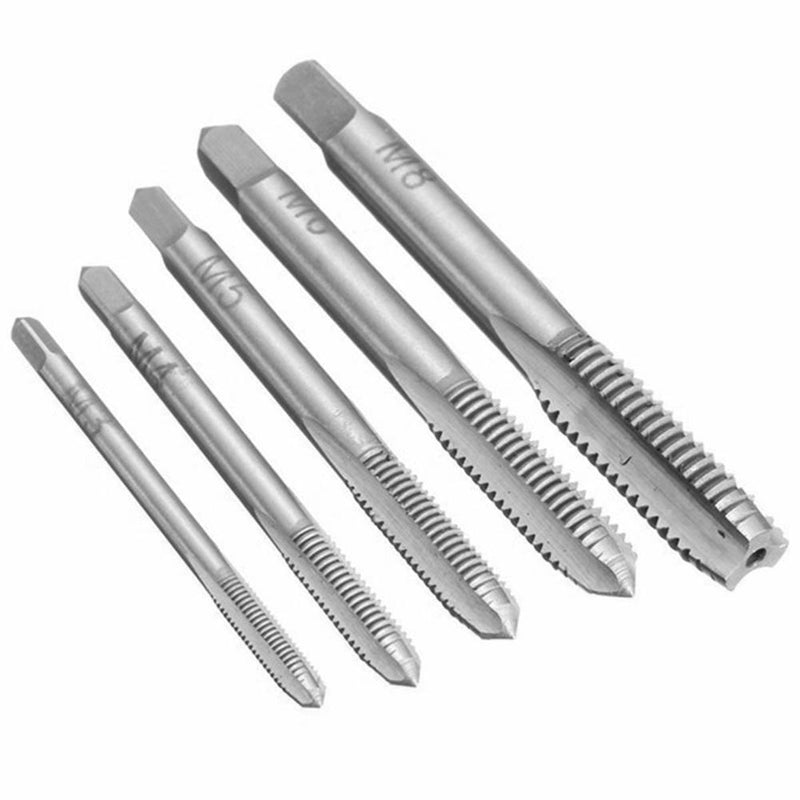 5pcs T-handle Screw Tap Ratchet Taps with Spanner Wrench Drift Holder Set Newly