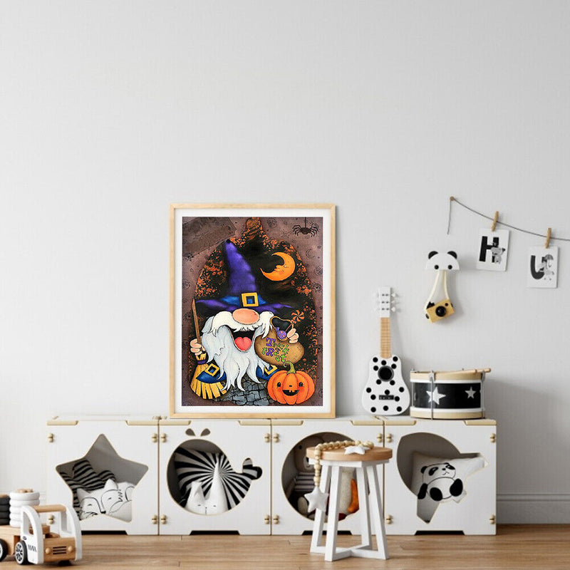 Diamond Painting Pumpkin Goblin Full Round Drill Picture of Rhinestone Drawing