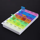 28 Compartments Pills Storage Box 7 Days Tablet Pill Box Holder Medicine