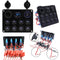Waterproof Circuit Breaker 8 Gang 12V/24V LED Rocker Switch Panel Dual USB Port