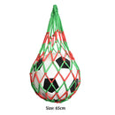 Football Net Bag Nylon Soccer Basketball Volleyball Carry Bag (Red Green) Newly