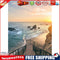 Painting By Numbers Kit DIY Seaside Steps Canvas Oil Art Picture Home Decor