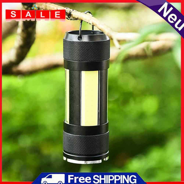 USB Rechargeable COB Flashlight Handy Light Lamp Carabiner Camping Out