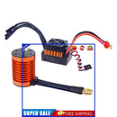 RC Cars Waterproof 4370KV Brushless Motor 60A ESC Kits for 1/10 (Orange)