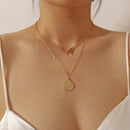 Butterfly Slices Pendant Necklace Women European Multi-layer Choker Jewelry Gift