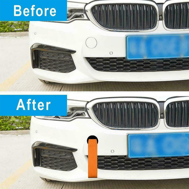 Orange Tow Strap Universal Racing Drifting Car Tow Strap Rope Trailer F6A1