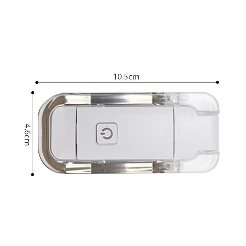Book Night Reading Light - USB Rechargeable Clip-on Mini LED Lamp (White)