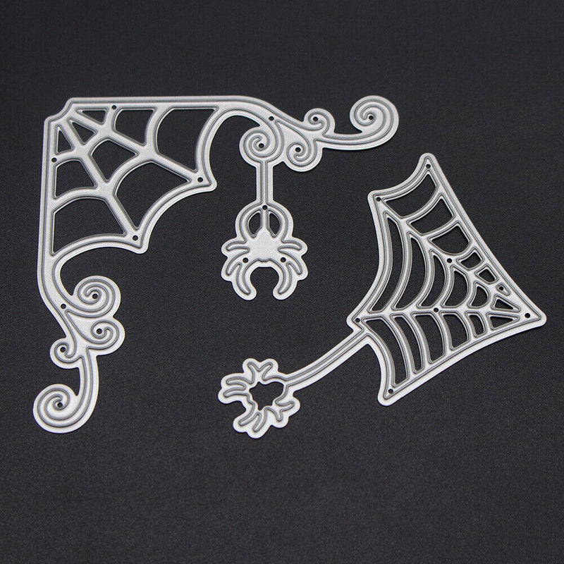 UHKL Punching Tool, 2 Piece Halloween Spider Net, Scrapbooking, Album, Embossing,