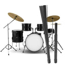 2pcs Retractable Jazz Drum Brushes Sticks Percussion Drumsticks (Black)
