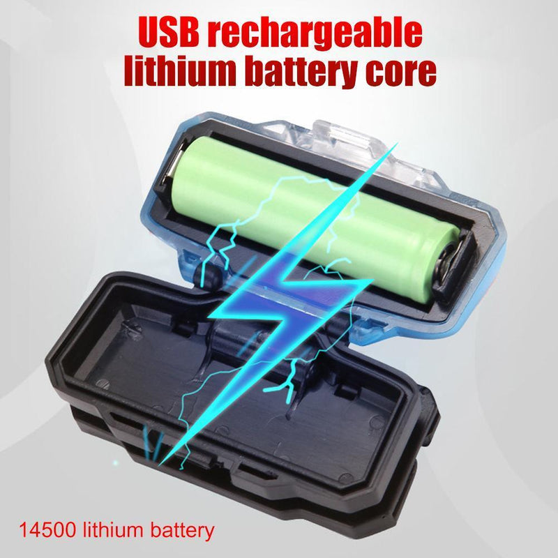 XPE LED Headlamp Wave Induction 500lm Waterproof Camping Headlight Red