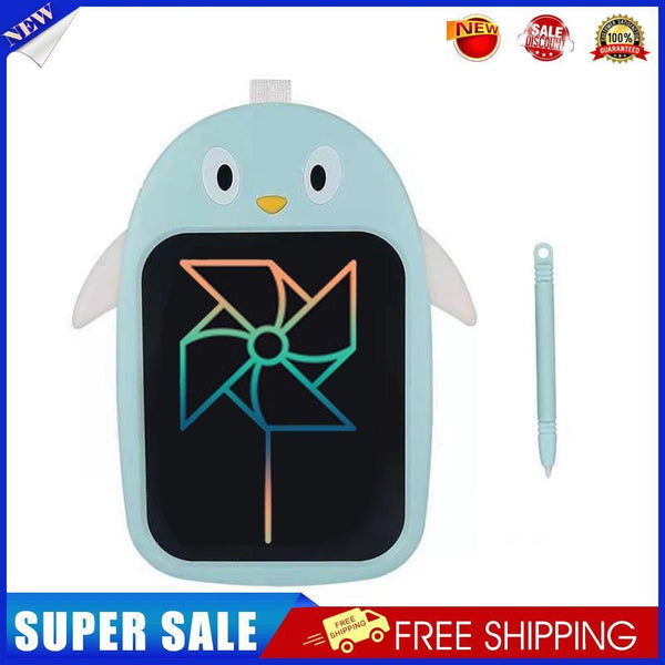 8.5in LCD Penguin Electronic Writing Tablet Kids Handwriting Board (Blue)