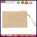Bohemian Hand Woven Straw Shoulder Tote Bag Women Large Handbags (Beige)