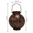 Hollowed Solar Lanterns - Outdoor Hanging Wrought Iron Landscape Lights (A)