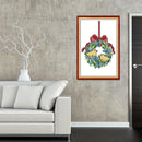 14CT Stamped Cross Stitch Needlework Embroidery Craft (C998 Xmas Wreath)