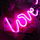 Romantic Love Letters LED Night Light USB Charging Home Neon Lamp by WNZZ