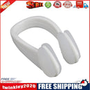 Soft Silicone Swimming Earplugs Nose Clip Diving Surfing Nose Clips (White)