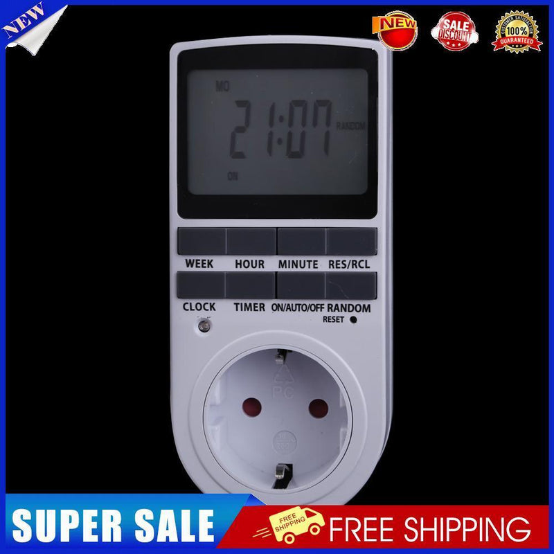 Electric Pug in Protable Timer Digital LED Display Reminder Kitchen Tool EU